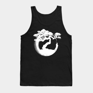 'Bonsai Tree Enso Circle' Cool Japanese Tree Tank Top